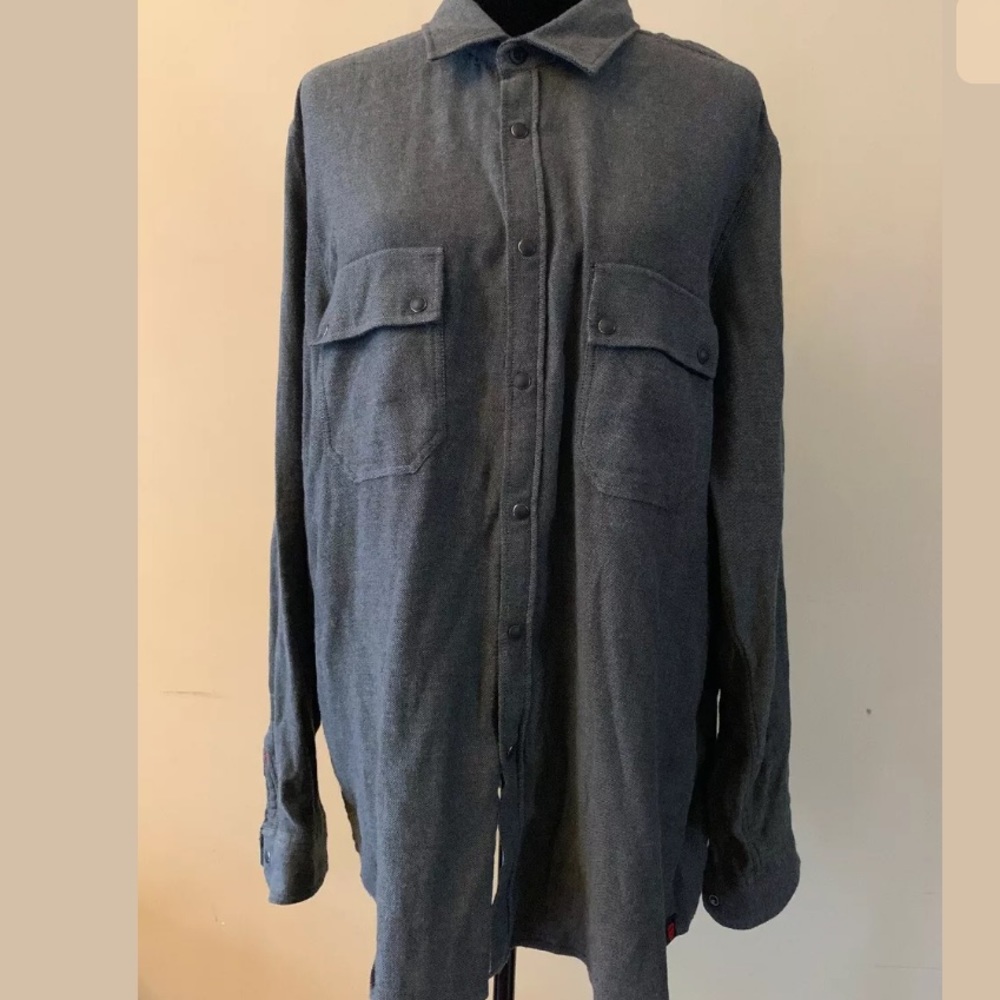 Men’s Strellson LS Button-front Gray Shirt XL